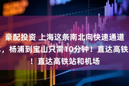 豪配投资 上海这条南北向快速通道即将通车，杨浦到宝山只需10分钟！直达高铁站和机场